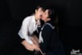 Teacher aida miku kissing student hayase an wearing uniform